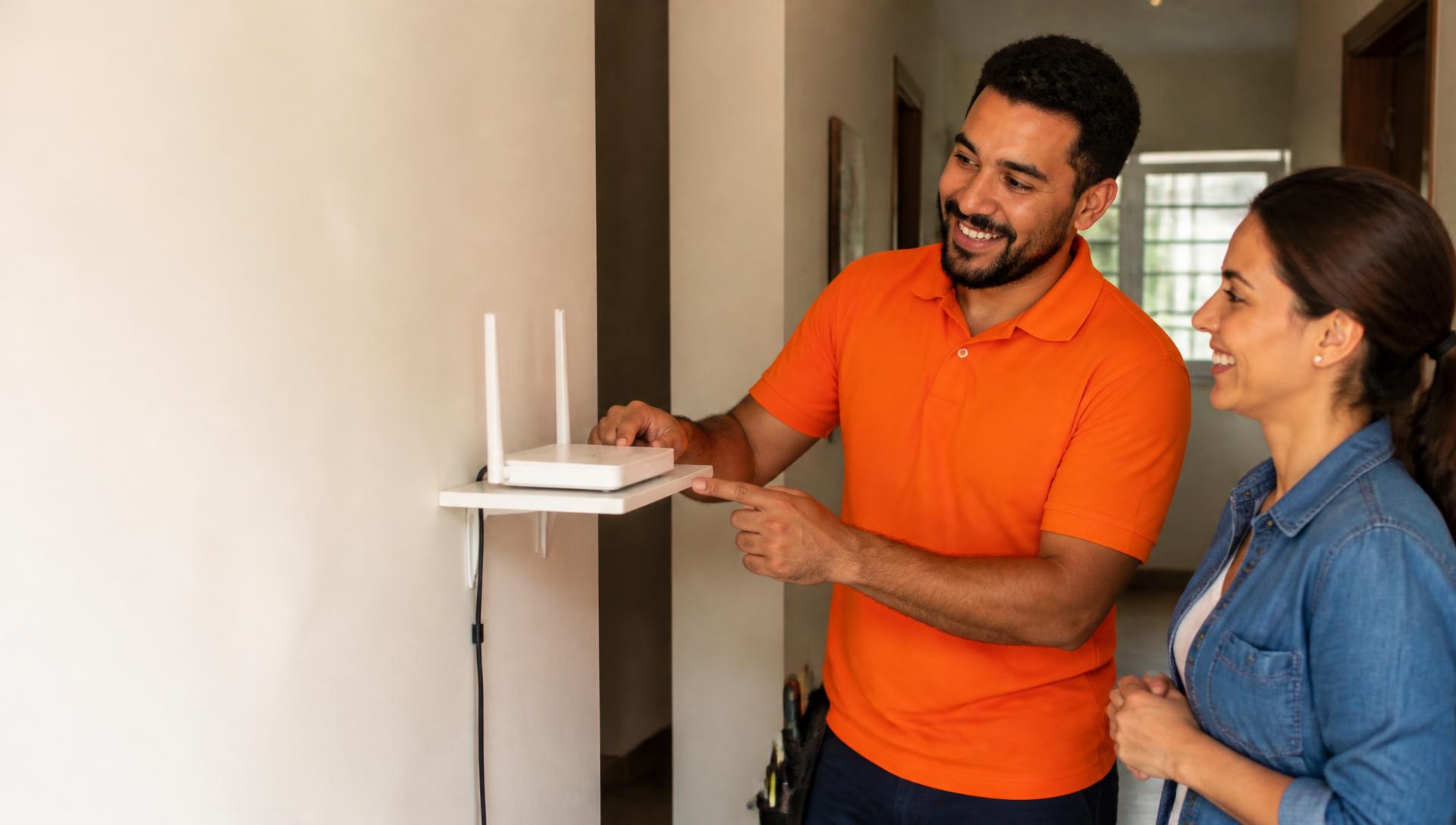 Atendimento local e suporte presencial da Domínio Telecom